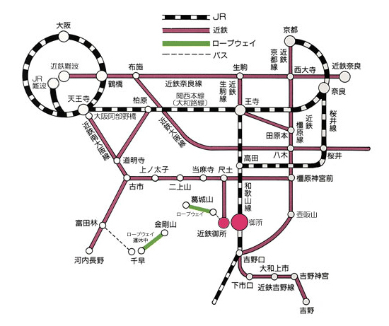 公共交通機関の路線図
