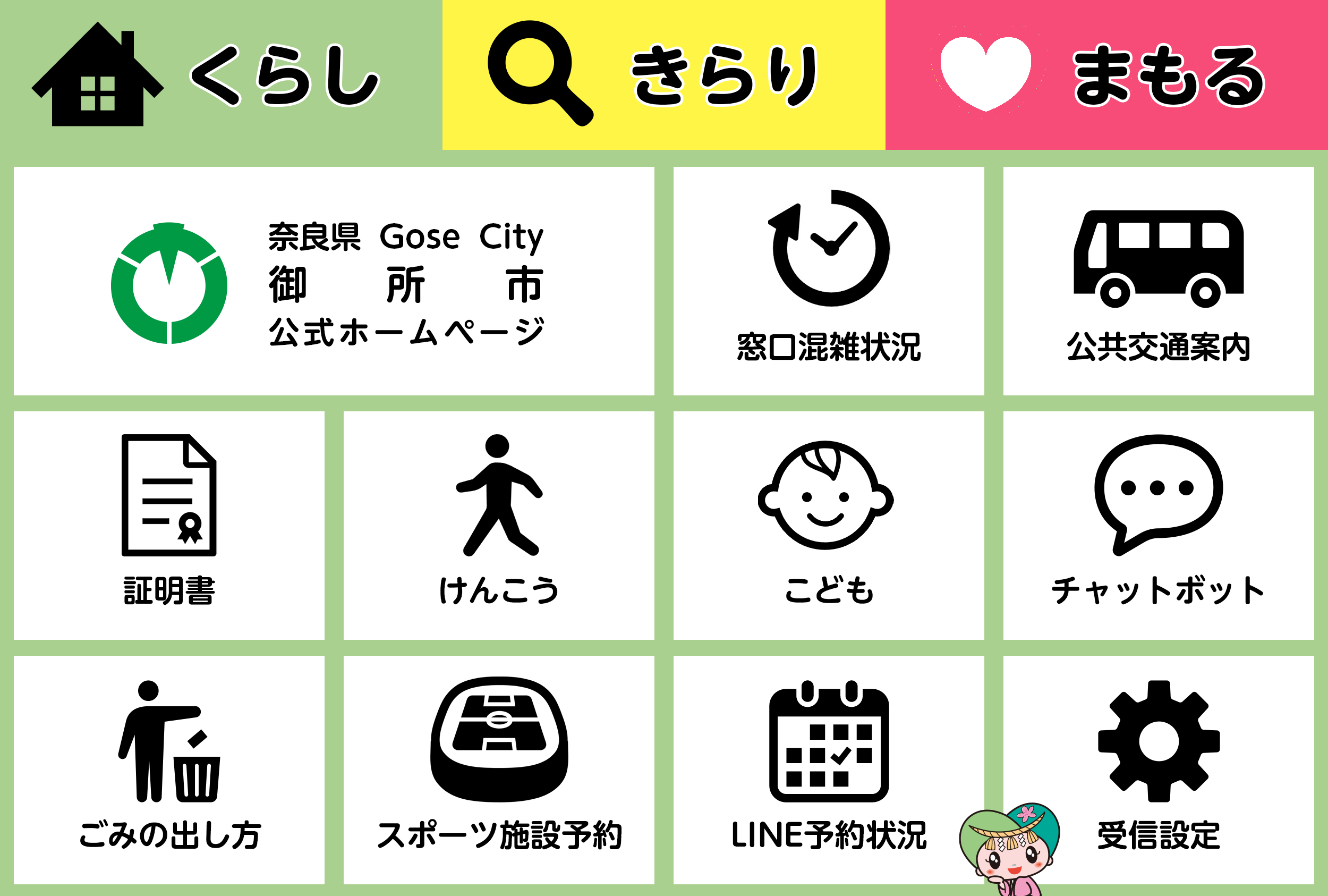 メニュー画面くらし