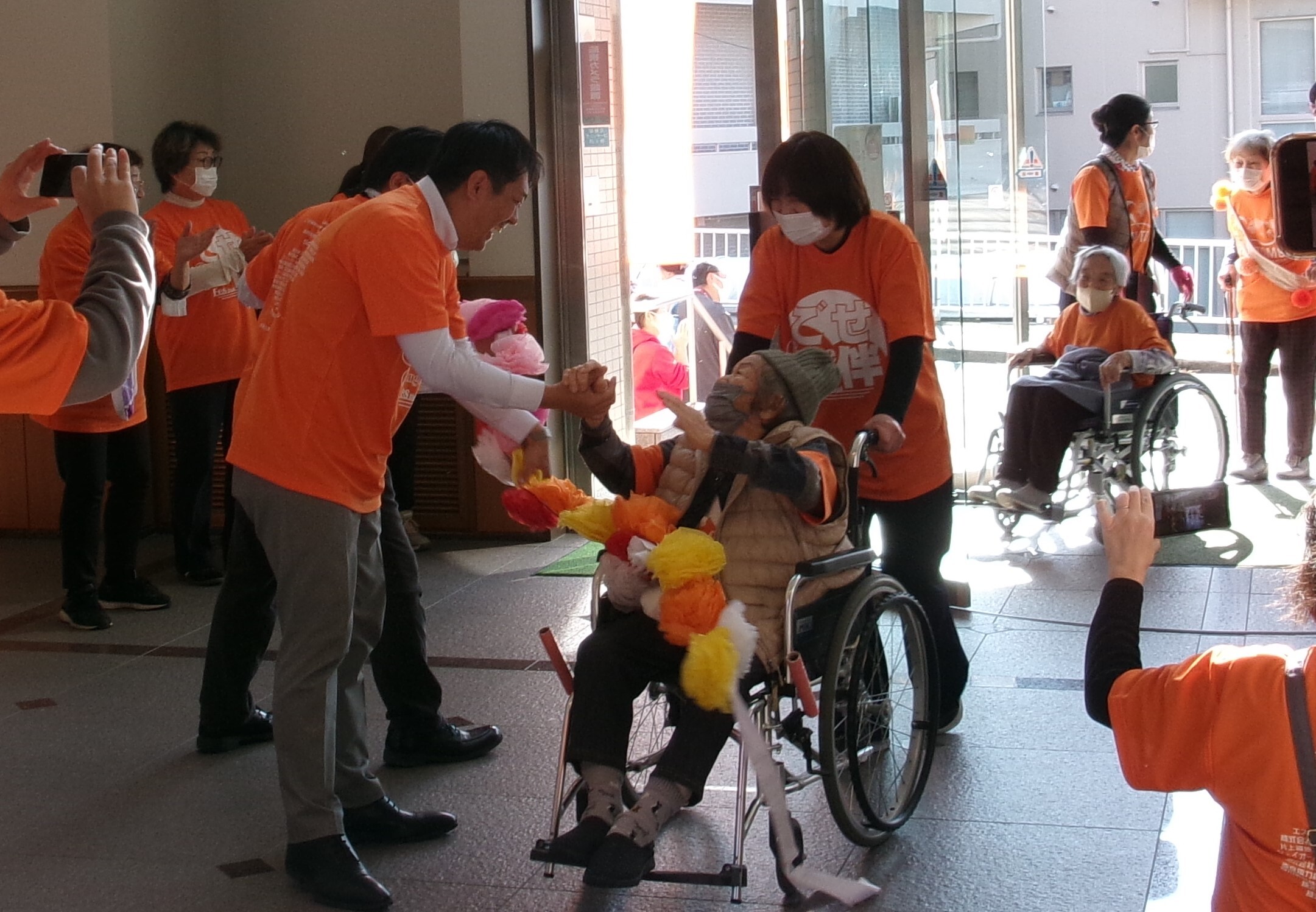 2025ゴール　市長出迎え