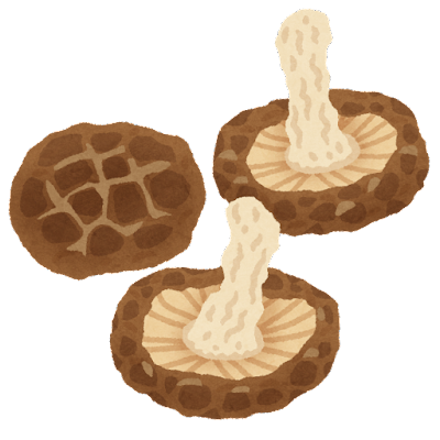 干ししいたけのイラスト
