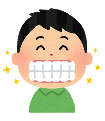 歯並びのいい男の子のイラスト