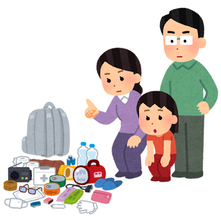 防災用品のイラスト