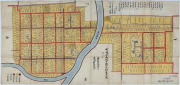 御所町並屋鋪地引絵図