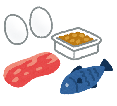 肉などたんぱく質が多い食品のイラスト