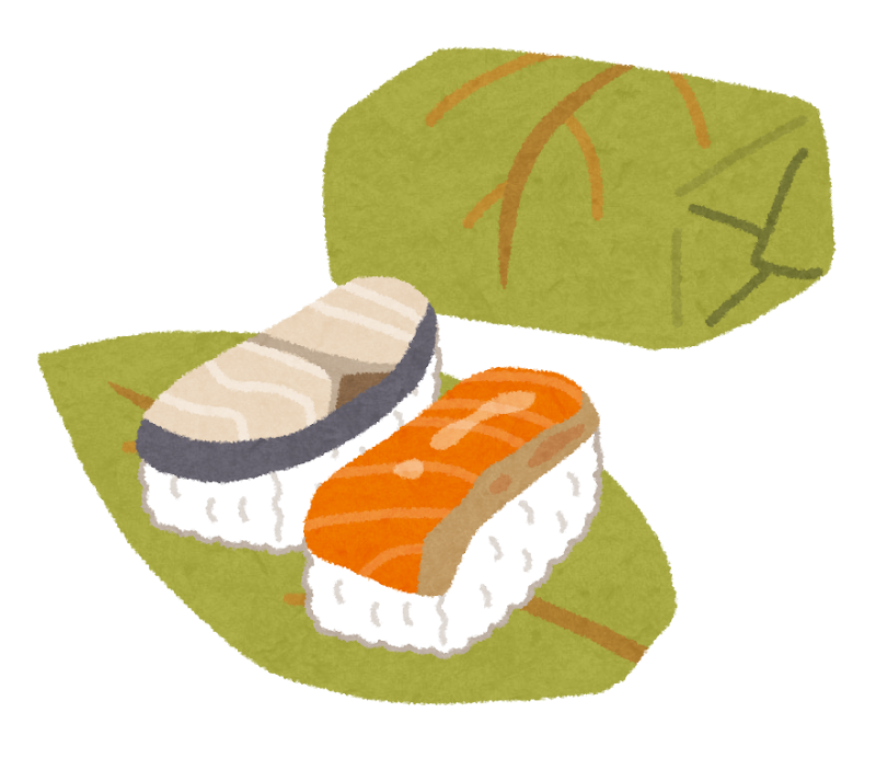 柿の葉寿司のイラスト