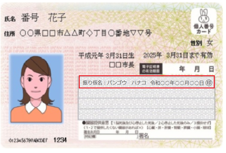 タイミングで公証されていない人の印字イメージ