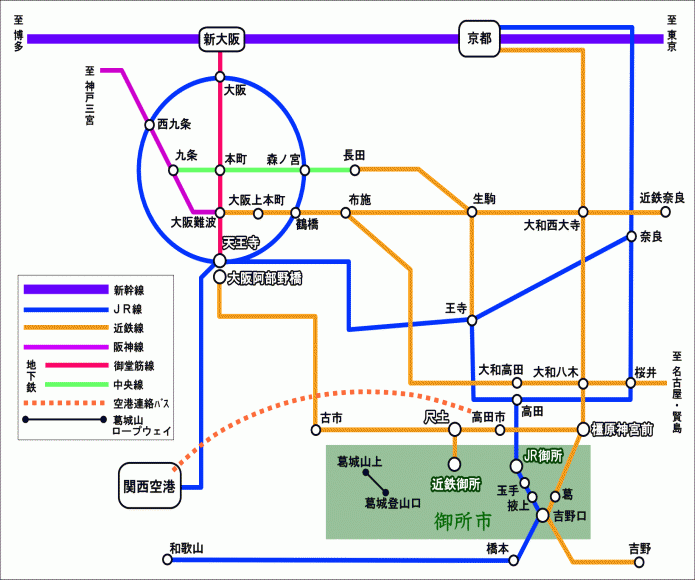 電車でのアクセス